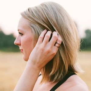 Solid Copper Handmade Cuff Ring Adjustable Size